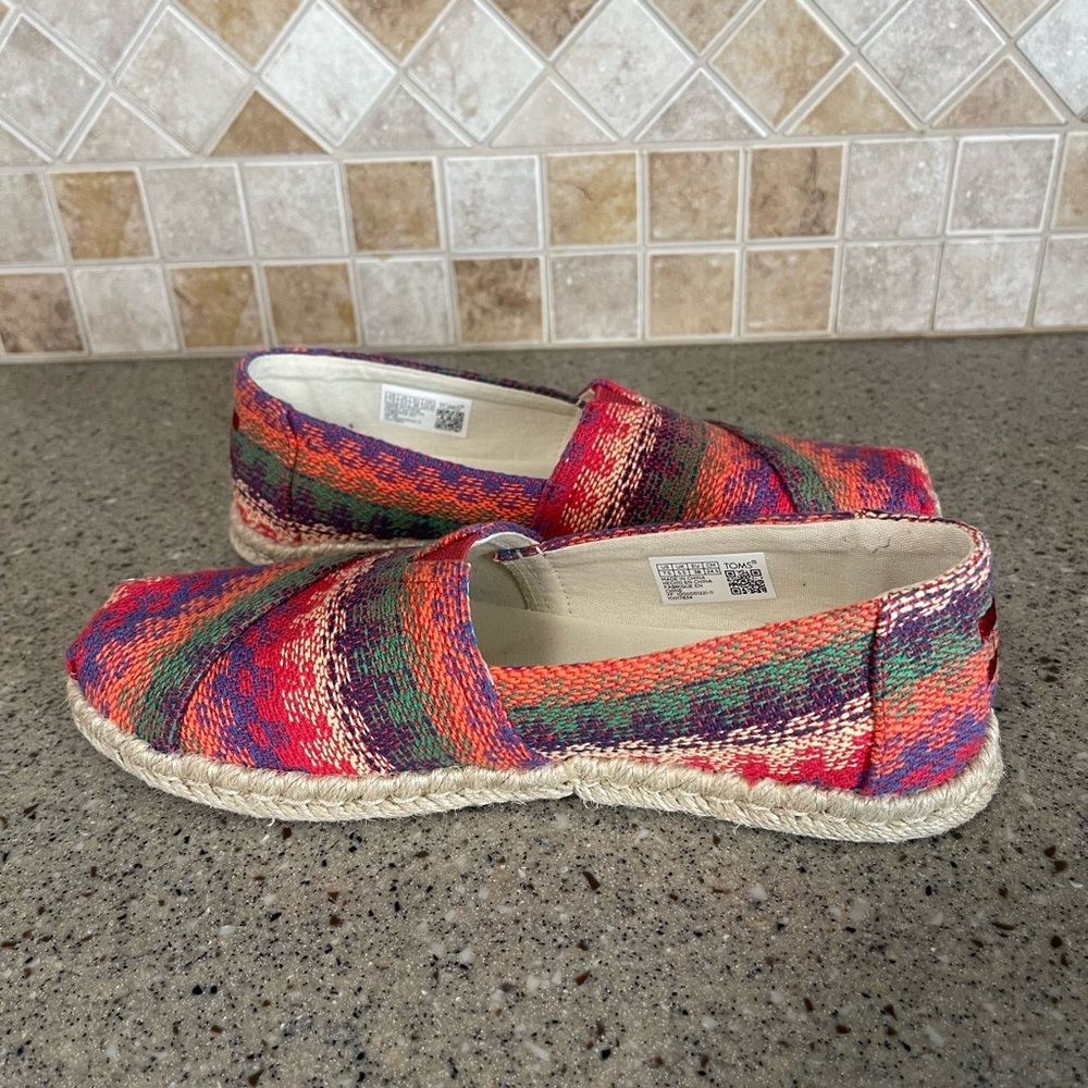 Toms Women’s Alpargata Multi Color Rope Espadrille Slip on Sneaker Size 7.5 - Picture 5 of 9